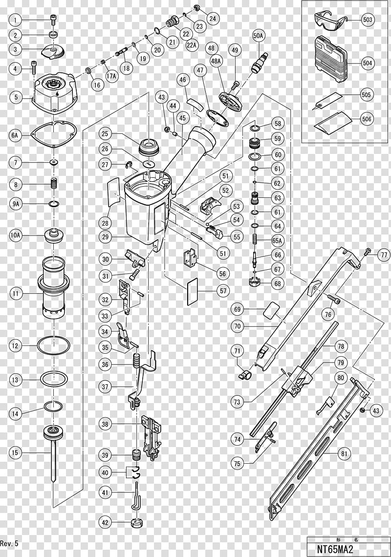 Gun, Nail Gun, Hitachi Nt65ma4, Tool, Hitachi Nt50ae2, Diagram, Hitachi Nv65ah, Text transparent background PNG clipart