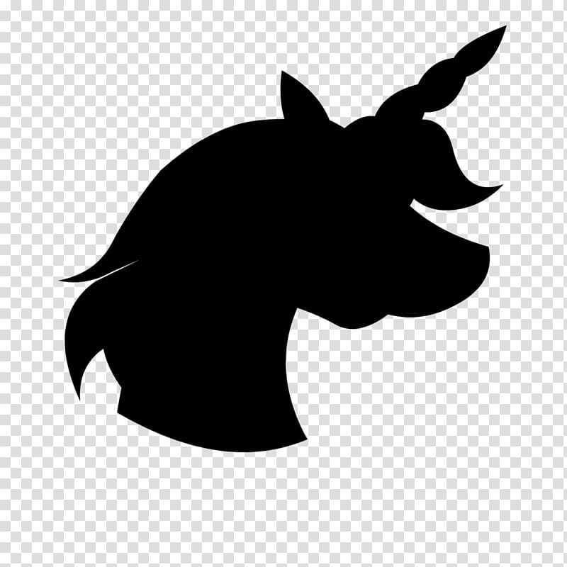 Autocad Logo, Unicorn, Silhouette, Head, Cartoon, Wing, Blackandwhite transparent background PNG clipart