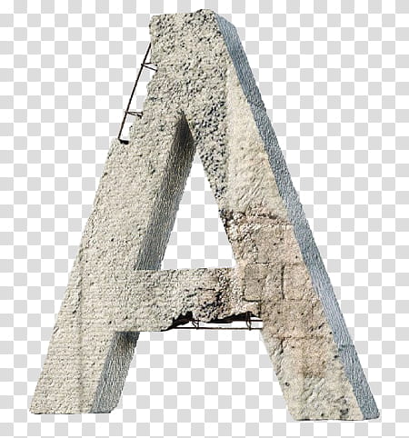Alphabetic Stuff s, letter a gray concrete block transparent background PNG clipart