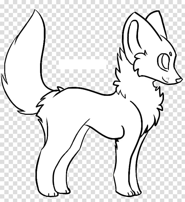 Free Fox Lineart transparent background PNG clipart