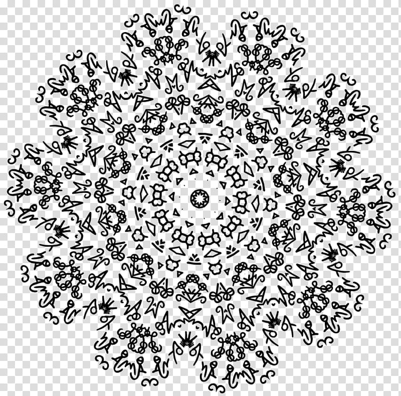 Dscript run through reflection filter snow flake, black and white flower transparent background PNG clipart