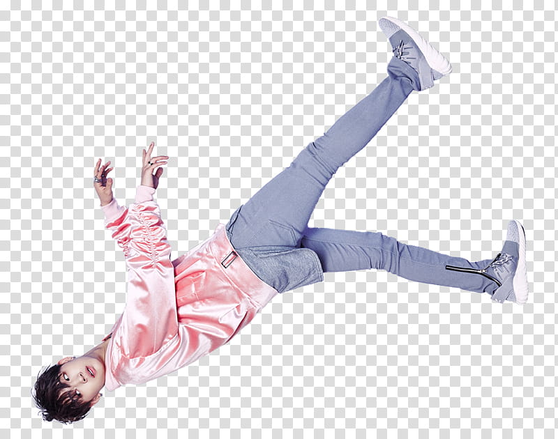 GOT , man wearing pink jacket and gray pants transparent background PNG clipart