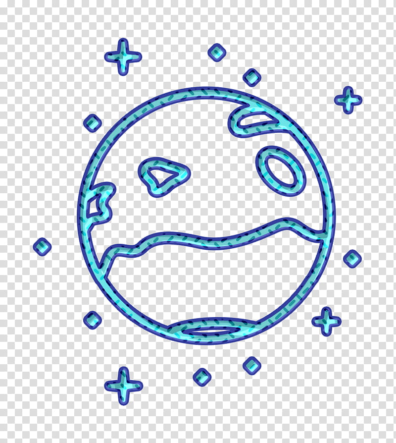astrology icon astronomy icon planet icon, Pluto Icon, Blue, Facial Expression, Head, Text, Smile, Aqua transparent background PNG clipart