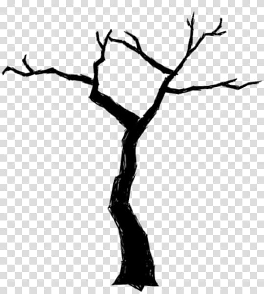 Tree Branch Silhouette, Drawing, Dont Starve, Woody Plant, Twig, Plant Stem, Blackandwhite, Line Art transparent background PNG clipart