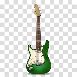 guitar icons, stratocastor guitar green transparent background PNG clipart