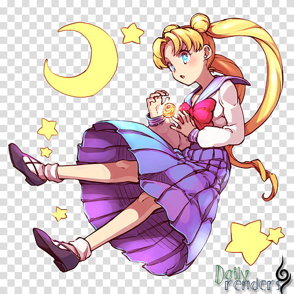 yellow haired Sailormoon character transparent background PNG clipart