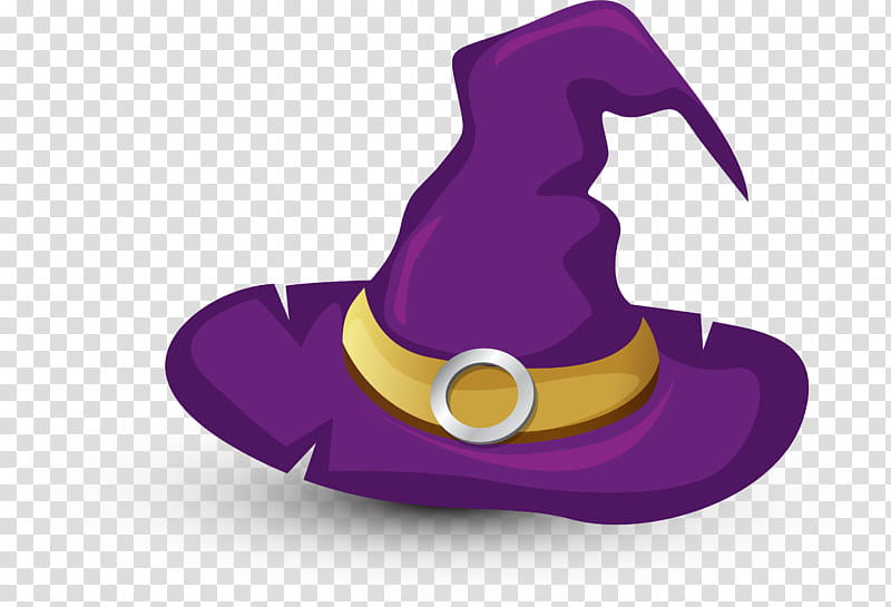 Halloween Witch Hat, Witchcraft, Halloween , Cartoon, Costume, Magician, Purple, Violet transparent background PNG clipart