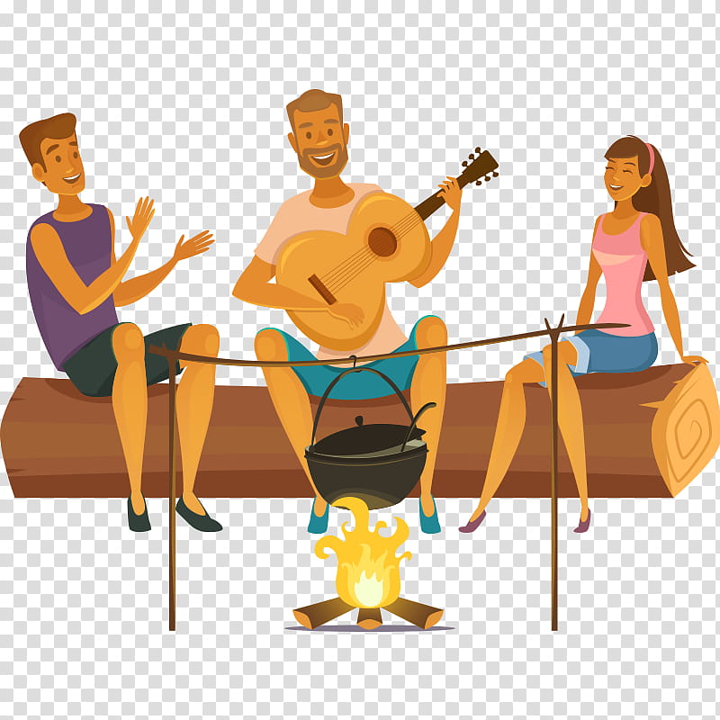Camping, Barbecue Grill, Picnic, Outdoor Recreation, Cartoon, Grilling, Sitting, Table transparent background PNG clipart