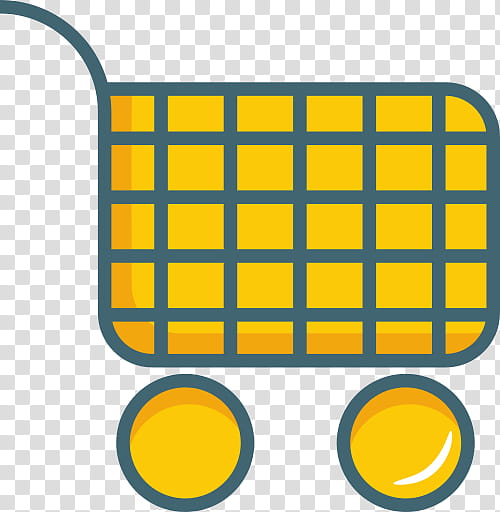 Shopping Cart, Point Of Sale, Cash Register, Video, Vacuum Cleaner, Home Appliance, Yellow, Line transparent background PNG clipart