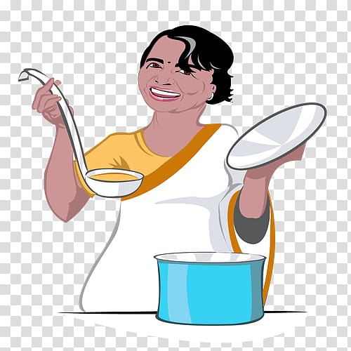India Design, Grandparent, Cartoon, Cooking, Mother, Spoon, Meal, Finger transparent background PNG clipart