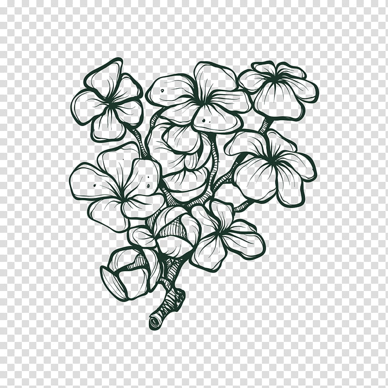 Black And White Flower, Drawing, Painting, Floral Design, Doodle, Plant, Black And White
, Line Art transparent background PNG clipart