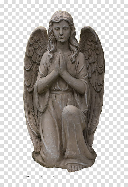 Spring  YEAR ON DA, gray concrete angel statue illustration transparent background PNG clipart