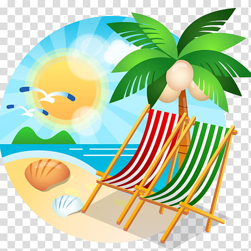 Summer Palm Tree, Coconut, Beach, Sea, Leaf, Cartoon, Summer
, Vacation transparent background PNG clipart