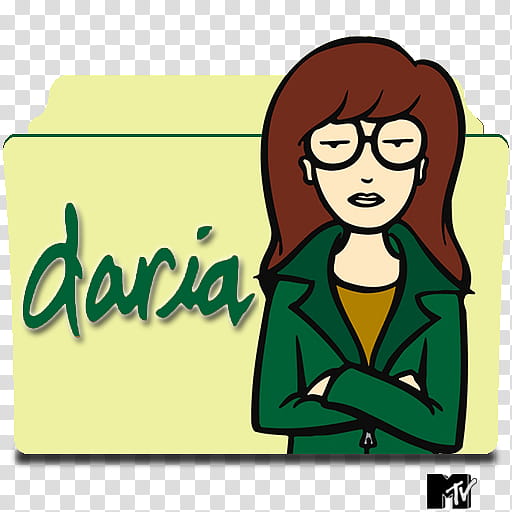 Daria series and season folder icons, Daria ( transparent background PNG clipart