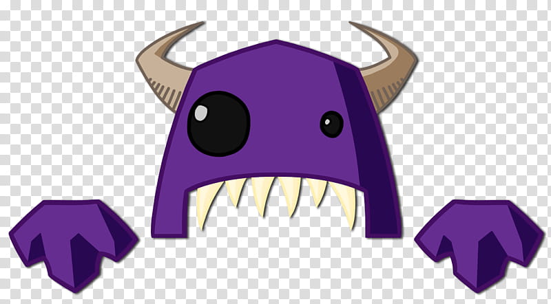Monster Logo, purple character illustration transparent background PNG clipart