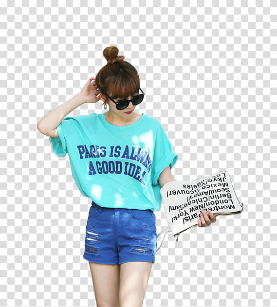 Ulzzang Girl, woman holding bag transparent background PNG clipart