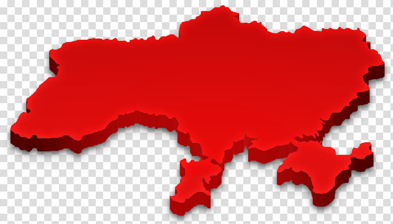 Ukraine D Map, red and black wall decor transparent background PNG clipart