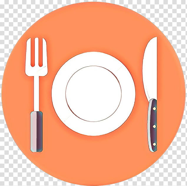 Orange, Cartoon, Plate, Circle, Tableware, Dishware, Cutlery, Dinnerware Set transparent background PNG clipart