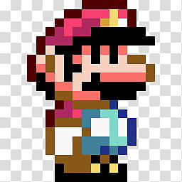 Super Mario Icons, Super Mario pixel illustration transparent background PNG clipart