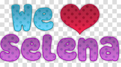 Texto We Love Selena transparent background PNG clipart
