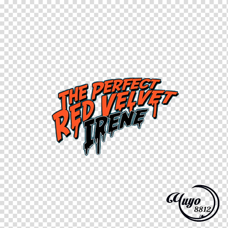 RED VELVET LOGO, blue background with the perfect red velvet irene text overlay transparent background PNG clipart