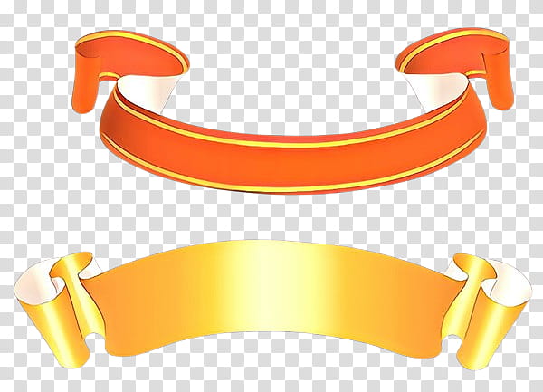 Gold Ribbon Ribbon, Scroll, Web Banner, Paper, Orange, Yellow, Jewellery transparent background PNG clipart