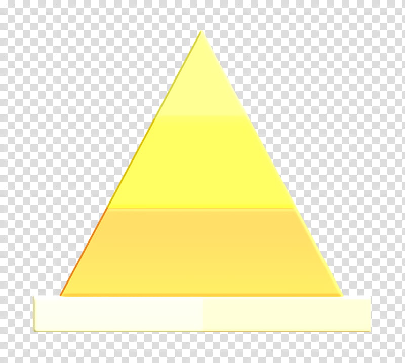 Graph icon Pyramid chart icon Business and Office icon, Triangle, Yellow, Green, Line, Cone, Symmetry transparent background PNG clipart