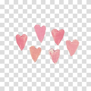 pink heart illustrations transparent background PNG clipart thumbnail