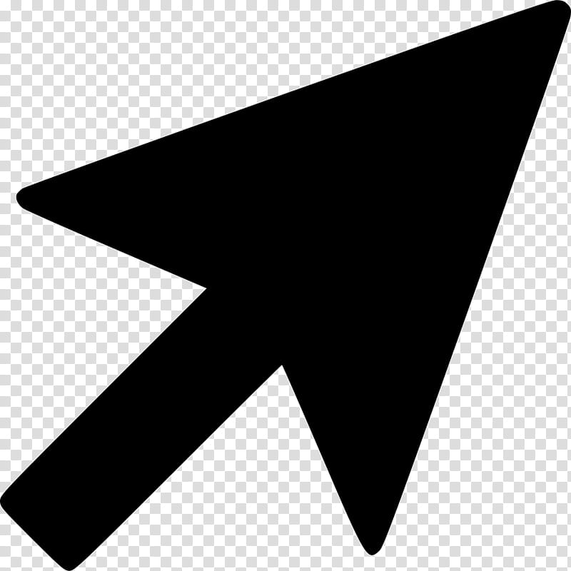 Arrow Pointer, Cursor, User Interface, Black, Line, Triangle, Blackandwhite, Technology transparent background PNG clipart