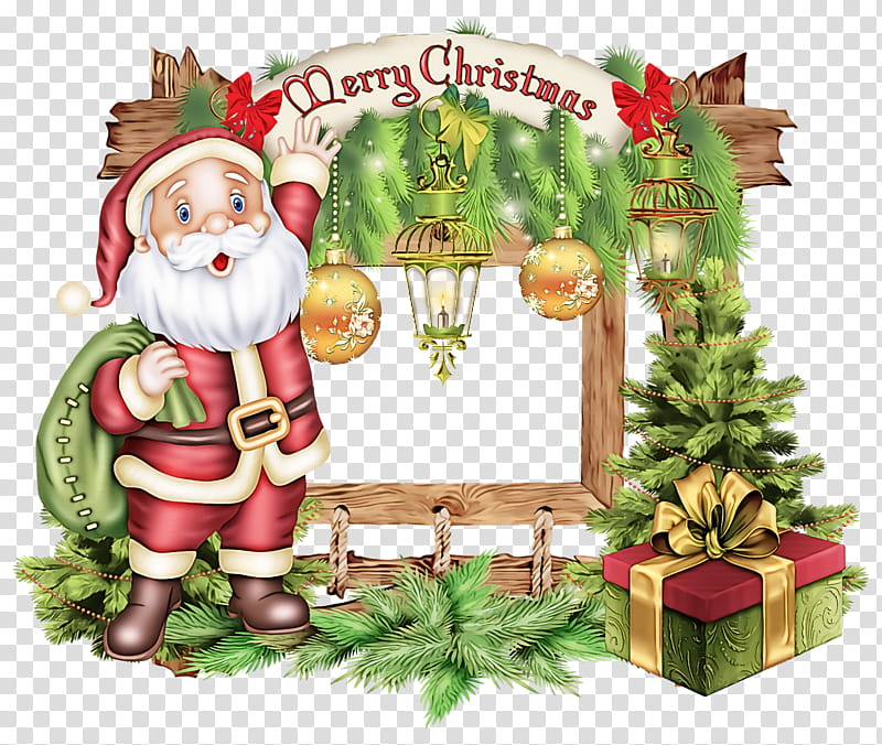 Christmas frame Christmas border Christmas decor, Christmas , Christmas Eve, Santa Claus, Christmas Elf, Fir transparent background PNG clipart