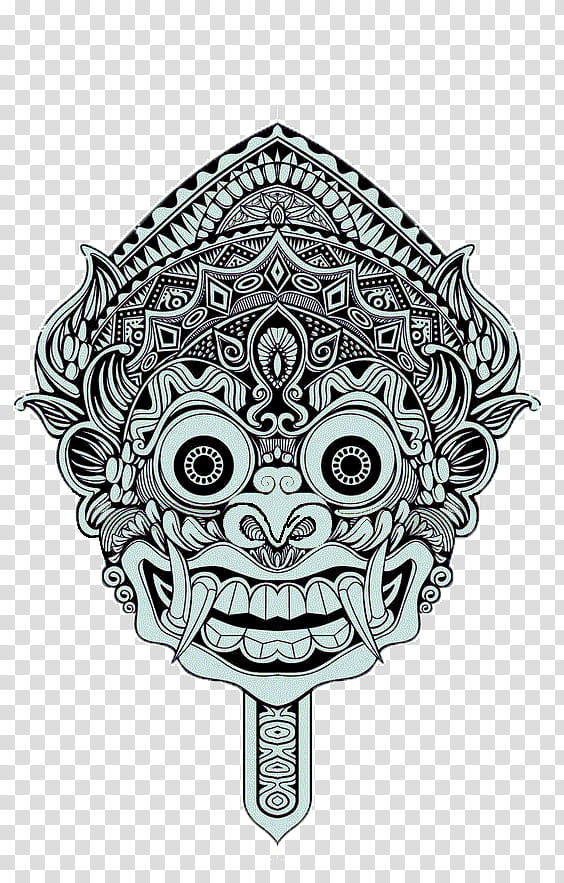 Drawing People, Tshirt, Barong, Rangda, Bali, Artist, Barong Bali, Mask transparent background PNG clipart