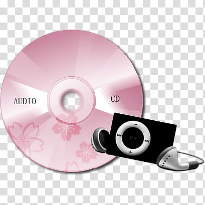 Sakura OS Icons, audio cd, pink disc transparent background PNG clipart