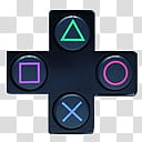 PS Dock Icons, ButtonPad, black game controller buttons transparent background PNG clipart