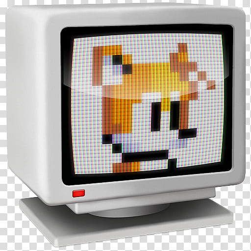 Sonic the Hedgehog Icons, Monitor, Tails, monitor displaying pixelated fox transparent background PNG clipart