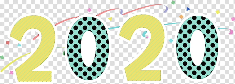 text font line pattern circle, Happy New Year 2020, Watercolor, Paint, Wet Ink, Number, Automotive Wheel System transparent background PNG clipart
