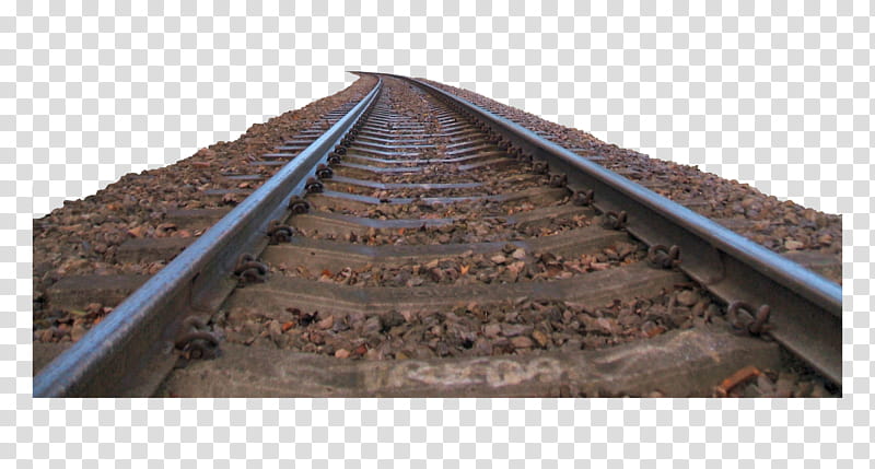 cut out train tracks, brown train railway transparent background PNG clipart