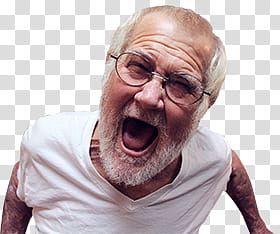 Angry Grandpa transparent background PNG clipart