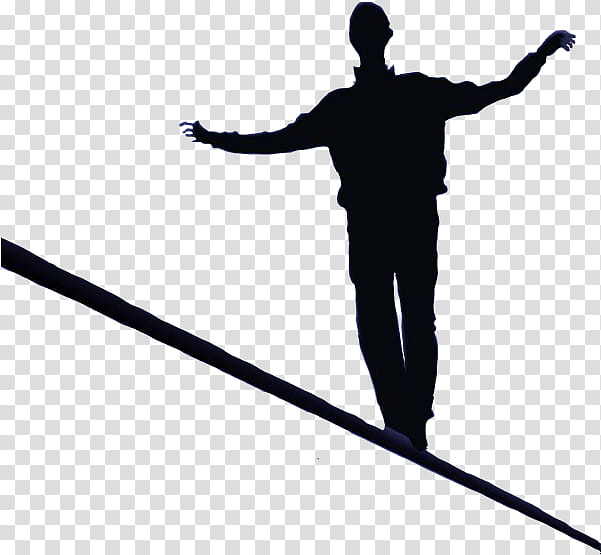 Circus, Tightrope Walking, Silhouette, Cartoon, Juggling, Standing, Balance transparent background PNG clipart
