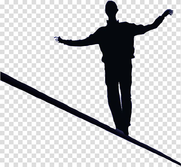 circus tightrope walker silhouette