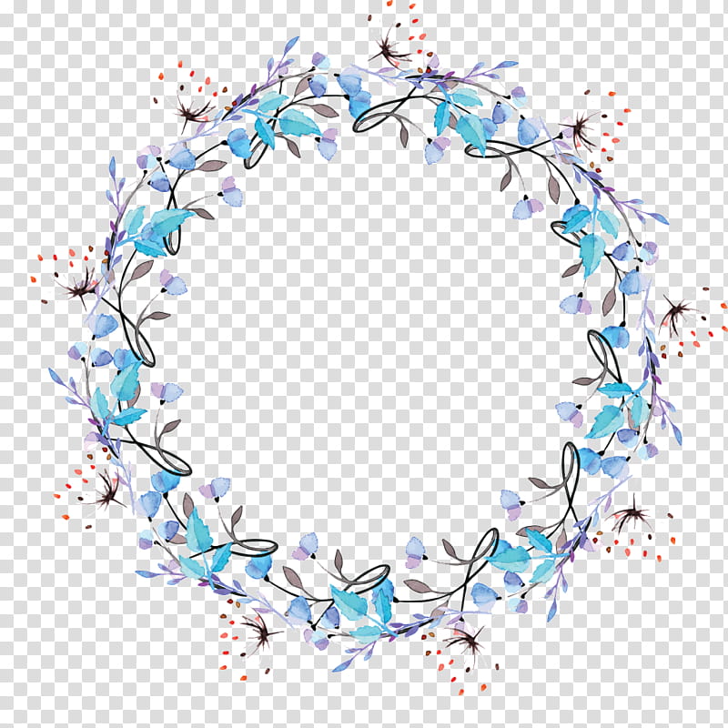 Wedding Flower, Wreath, Cartoon, Drawing, Film, Painting, Garland, Blue transparent background PNG clipart