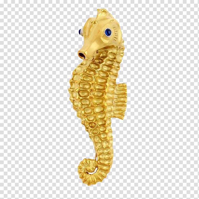 , gold seahorse accessory transparent background PNG clipart