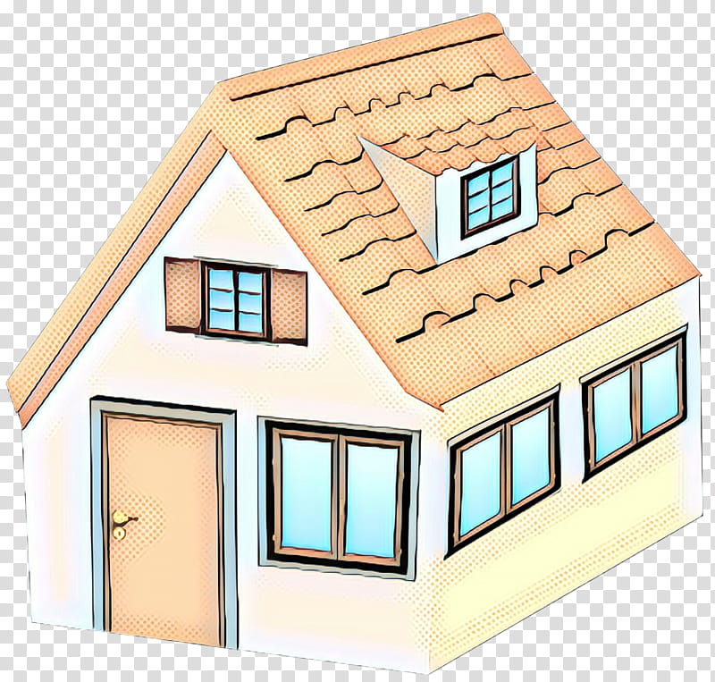 property house home roof real estate, Pop Art, Retro, Vintage, Building, Cottage, Facade, Siding transparent background PNG clipart