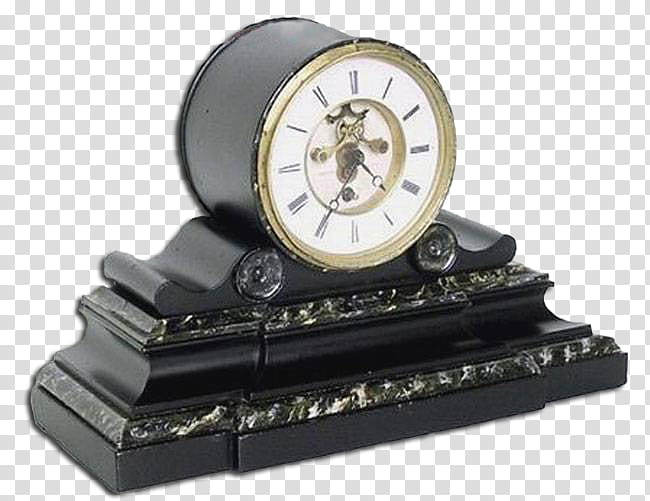 black mantle clock transparent background PNG clipart
