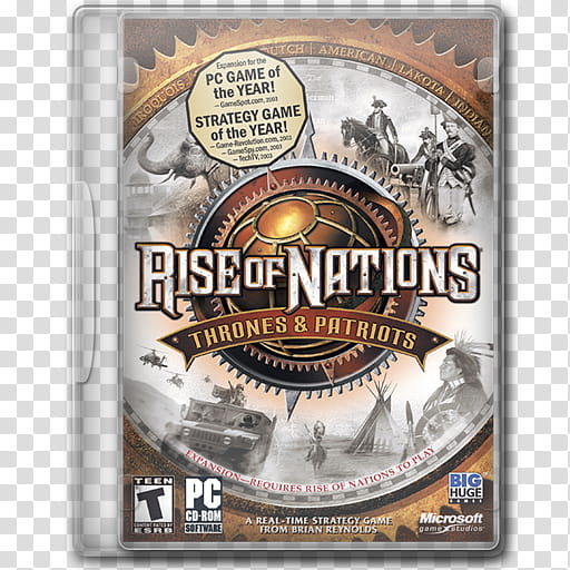 Game Icons , Rise-of-Nations-Thrones-&-Patriots, Rise of Nations Thrones & Patriots PC game case transparent background PNG clipart