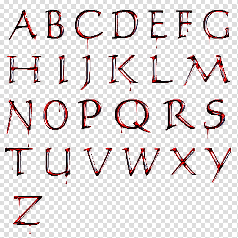 BLOODY ALPHA UPPER CASE, bloody red alphabet transparent background PNG clipart