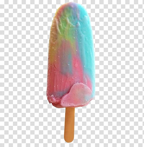 Rainbow s, pink and blue ice popsicle transparent background PNG clipart