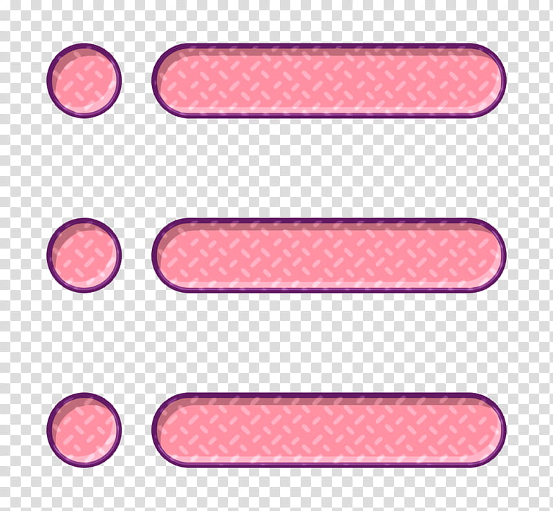 hamburger icon list icon menu icon, More Icon, Navigation Icon, Pink, Line, Material Property, Peach, Eye Shadow transparent background PNG clipart