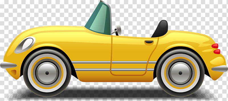 Classic Car, Sports Car, Convertible, Nissan Gtr, Vehicle, Cartoon, Supercar, Yellow transparent background PNG clipart