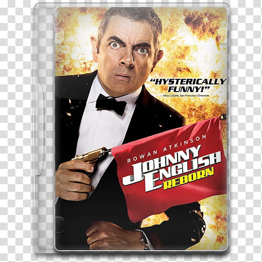 Movie Icon , Johnny English Reborn, Rowan Atkinson Johnny English Reborn DVD case transparent background PNG clipart