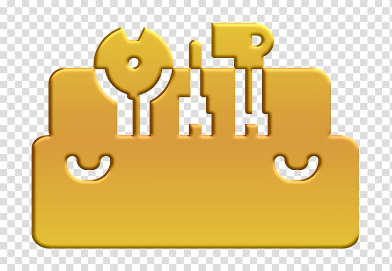 build icon fix icon repair icon, Tool Box Icon, Tools Icon, Yellow, Text, Crown transparent background PNG clipart